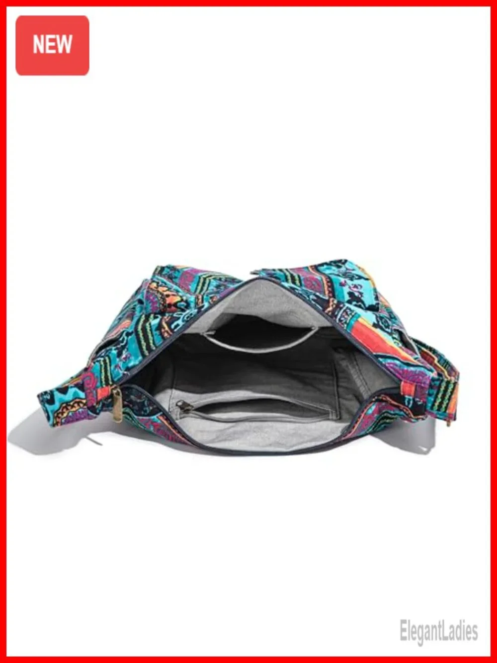 Canvas Bohemian Hobo Shoulder Bag Crossbody with Multiple Pockets